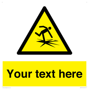 Custom warning thin ice